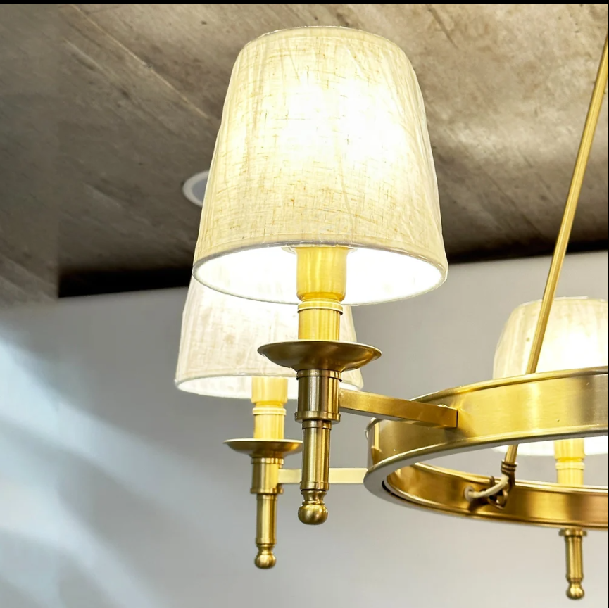 B&B Brass Modern Chandelier