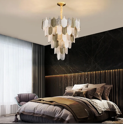 B&B Glam Frost Gold Chandelier - Bliss and Birch