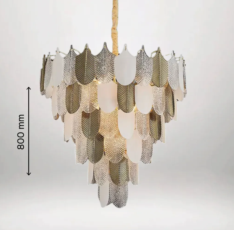B&B Glam Frost Gold Chandelier
