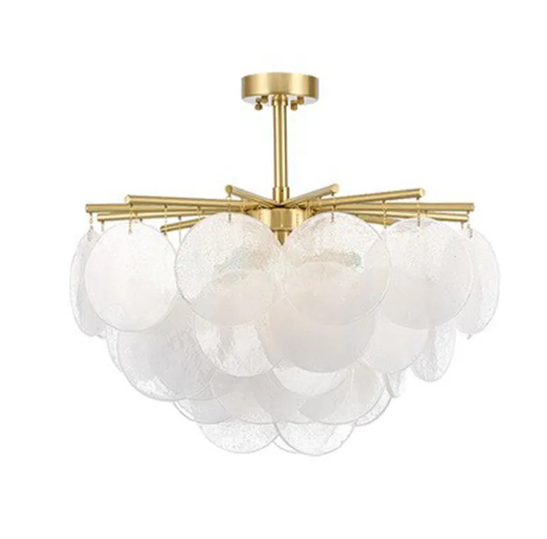 B&B Seedy Glass Disc Ceiling Chandelier