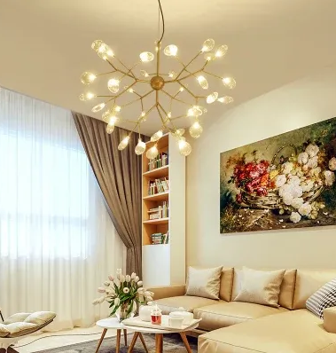 B&B Firefly Gold Amber Chandelier