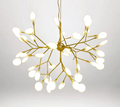 B&B Firefly Gold Frosted Chandelier - Bliss and Birch