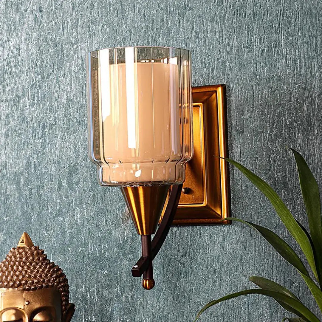 B&B Antique Gold Iron Wall Light