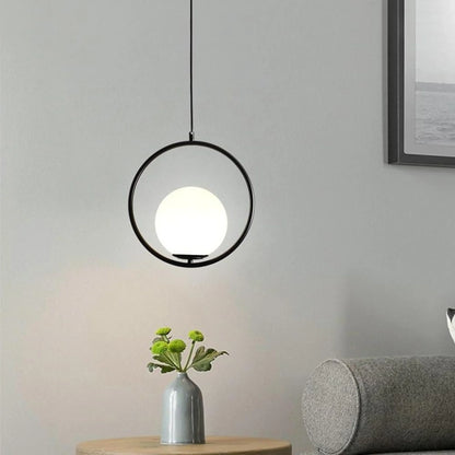 B&B Spherical Metal & Glass Hanging Light - Bliss and Birch