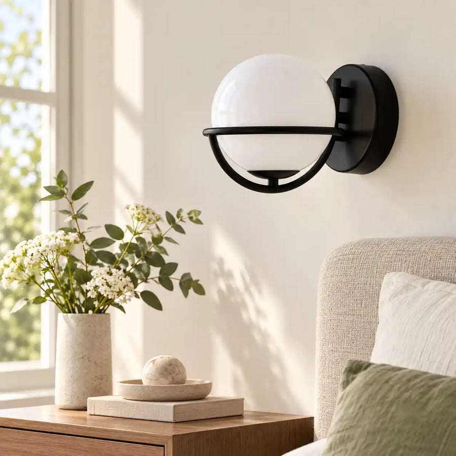 Daytime natural sunlight view of fixture turned off