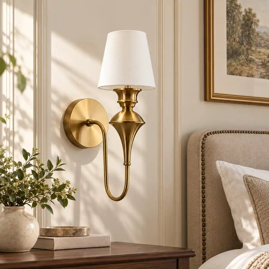 Daytime natural sunlight view of fixture turned off