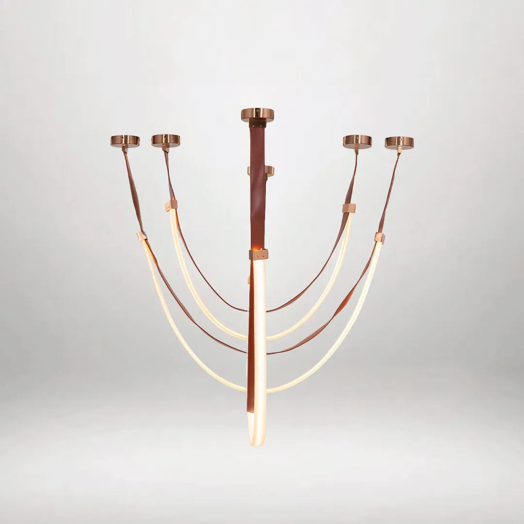 B&B Buckle Up Leather Chandelier