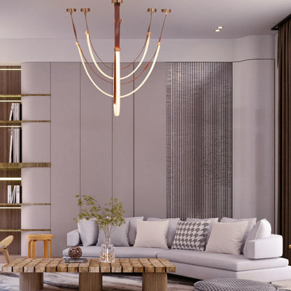 B&B Buckle Up Leather Chandelier - Bliss and Birch