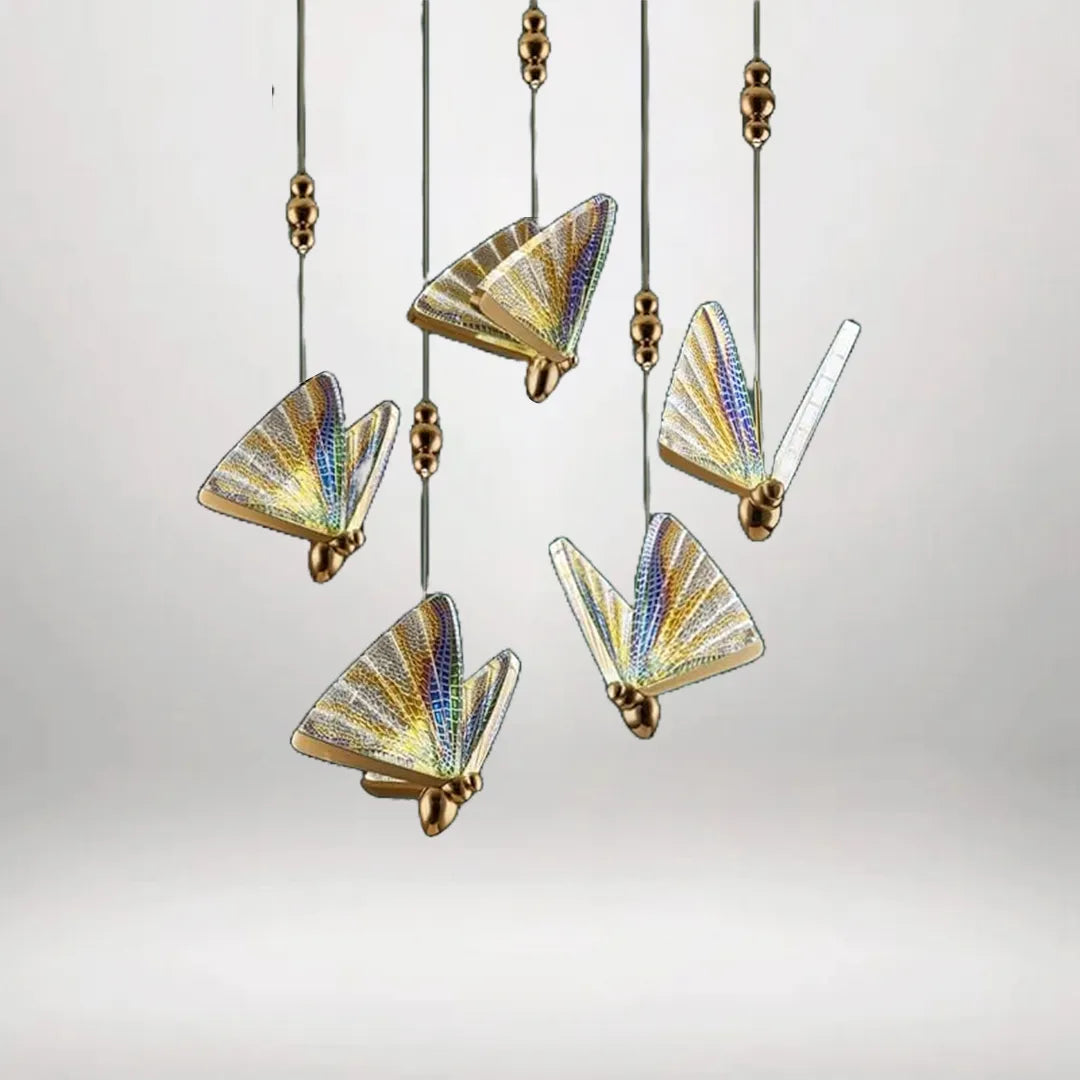 B&B Butterfly of Paradise Hanging Light (Set of 3)