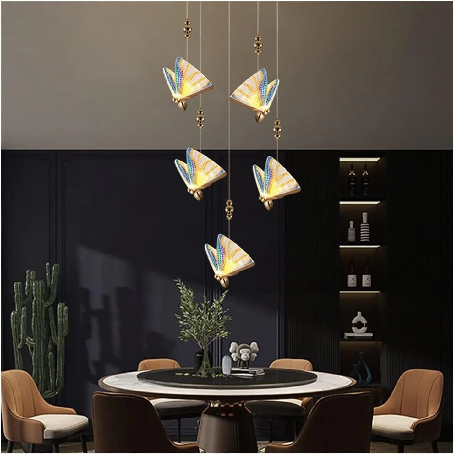 B&B Butterfly of Paradise Hanging Light (Set of 3)
