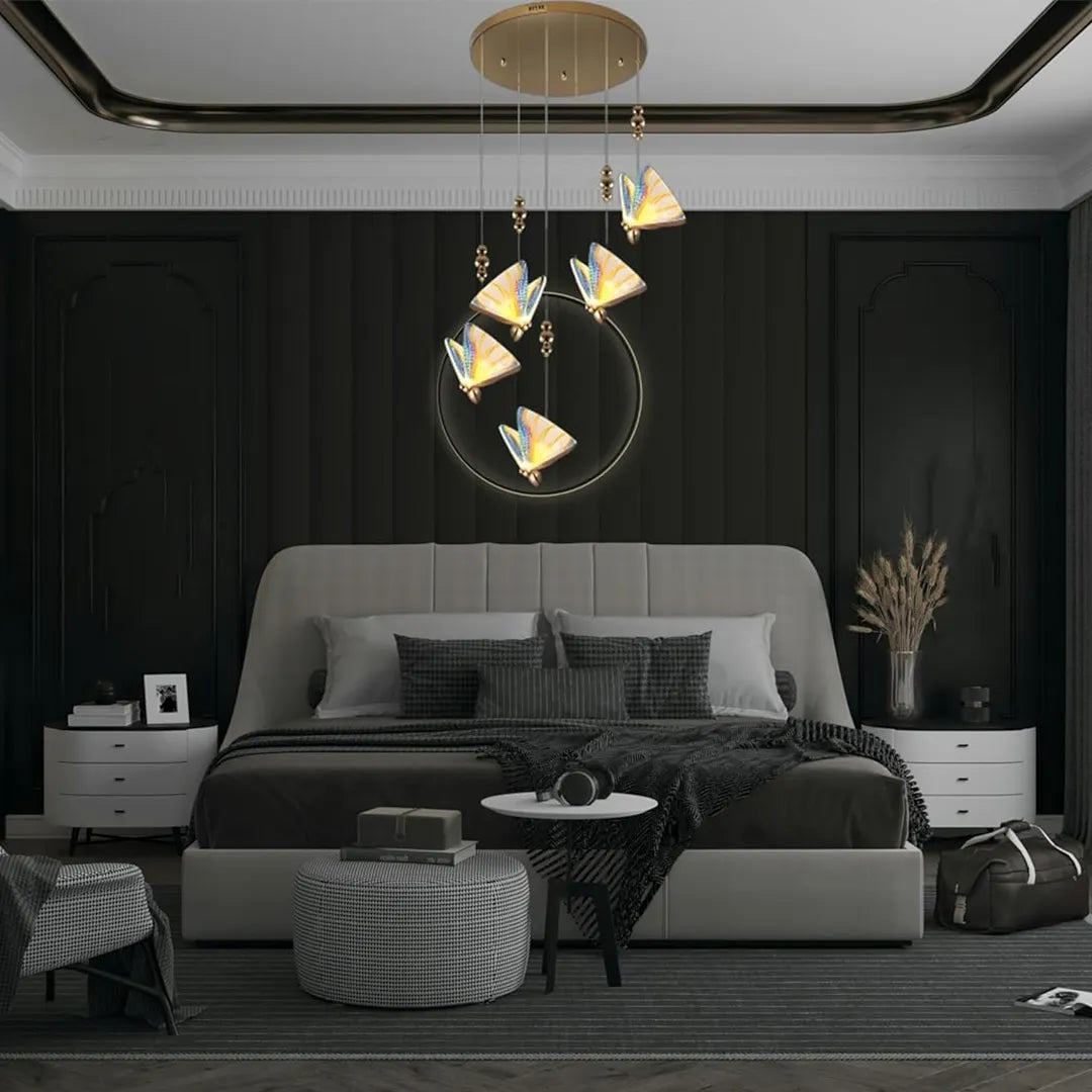 B&B Butterfly of Paradise Hanging Light (Set of 3)