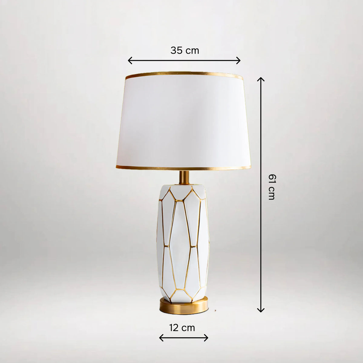 Carter faceted table lamp verified dimensions