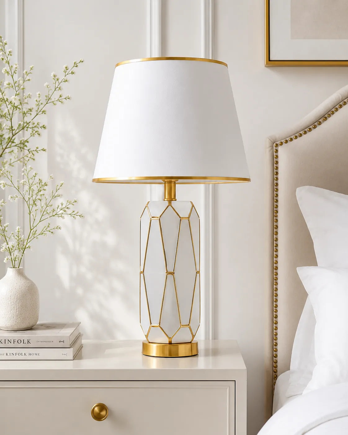 B&B Carter Faceted Body Ceramic Table Lamp - Bliss and Birch