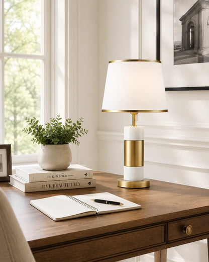 Krasen Grey & Bronze Table Lamp - Bliss and Birch