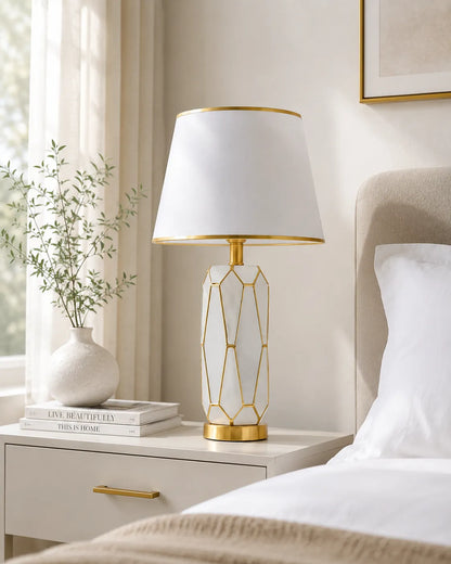 B&B Carter Faceted Body Ceramic Table Lamp - Bliss and Birch