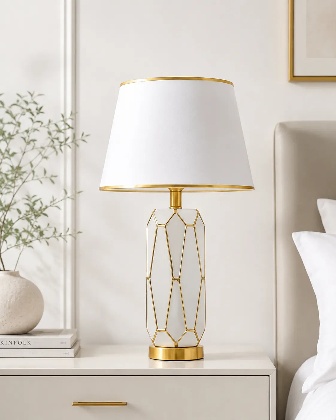 B&B Carter Faceted Body Ceramic Table Lamp - Bliss and Birch