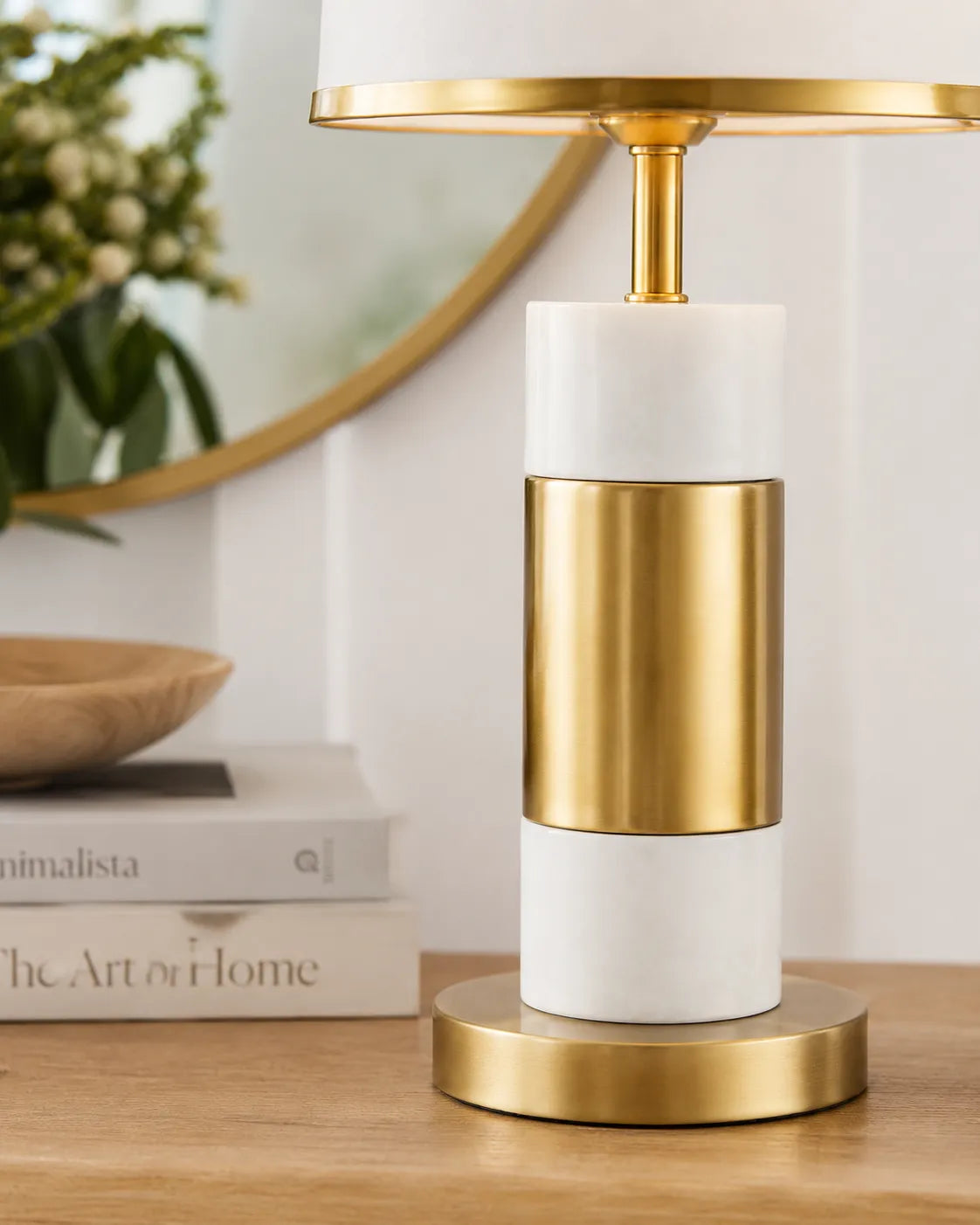 Krasen Grey & Bronze Table Lamp - Bliss and Birch