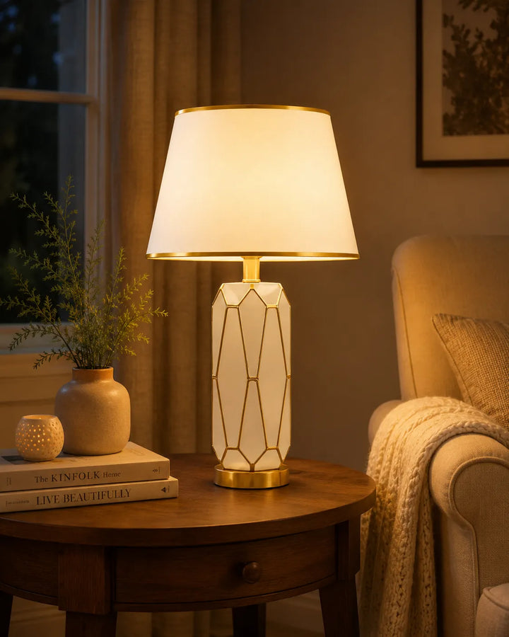 B&B Carter Faceted Body Ceramic Table Lamp - Bliss and Birch