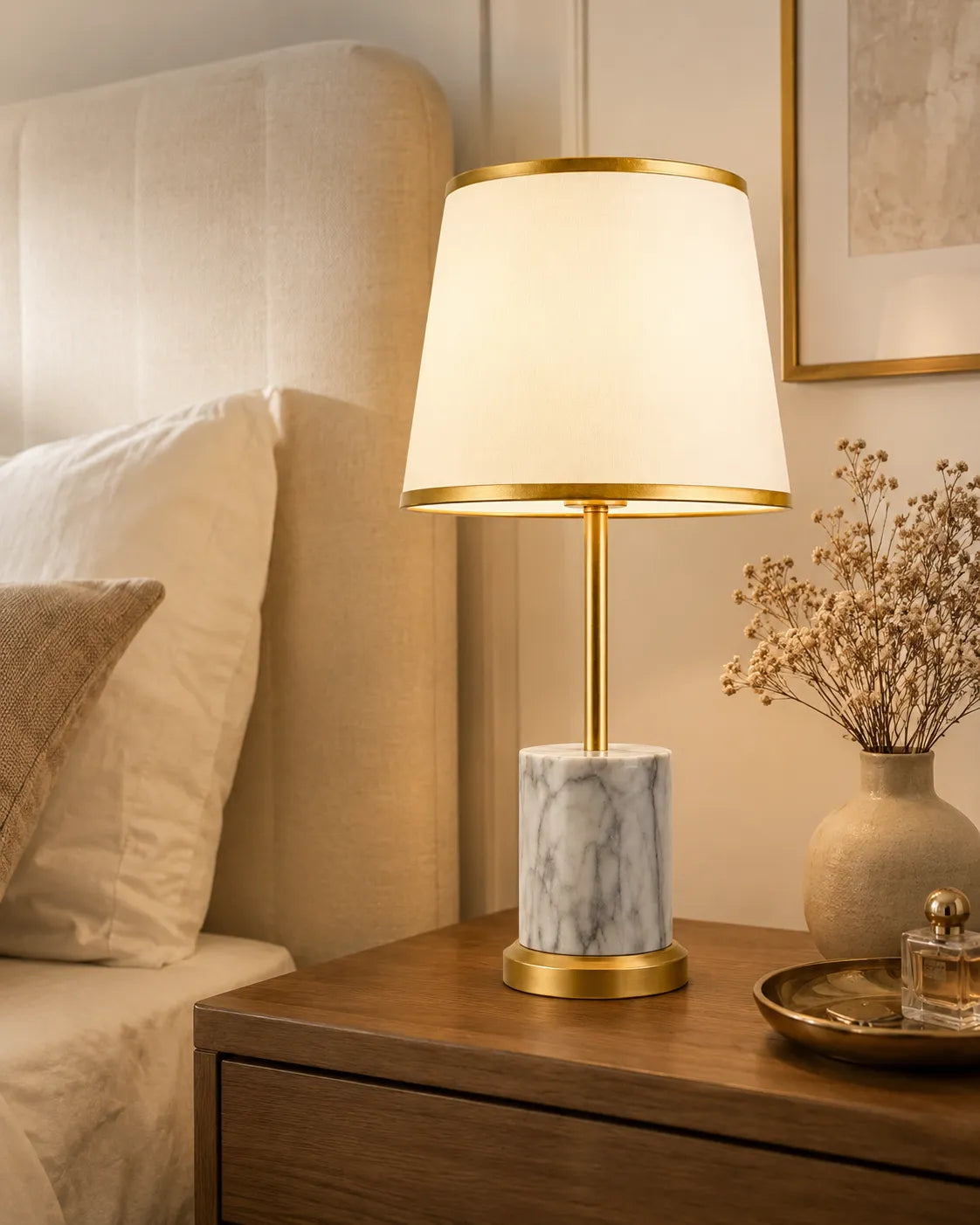 Modern Marble Texture Table Lamp - Bliss and Birch