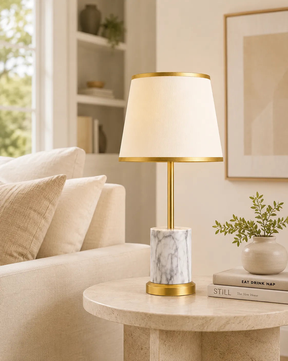 Modern Marble Texture Table Lamp - Bliss and Birch