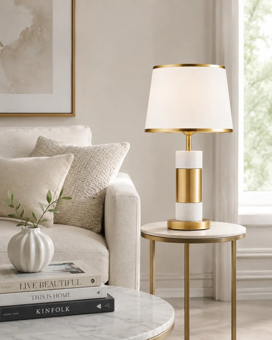 Krasen Grey & Bronze Table Lamp