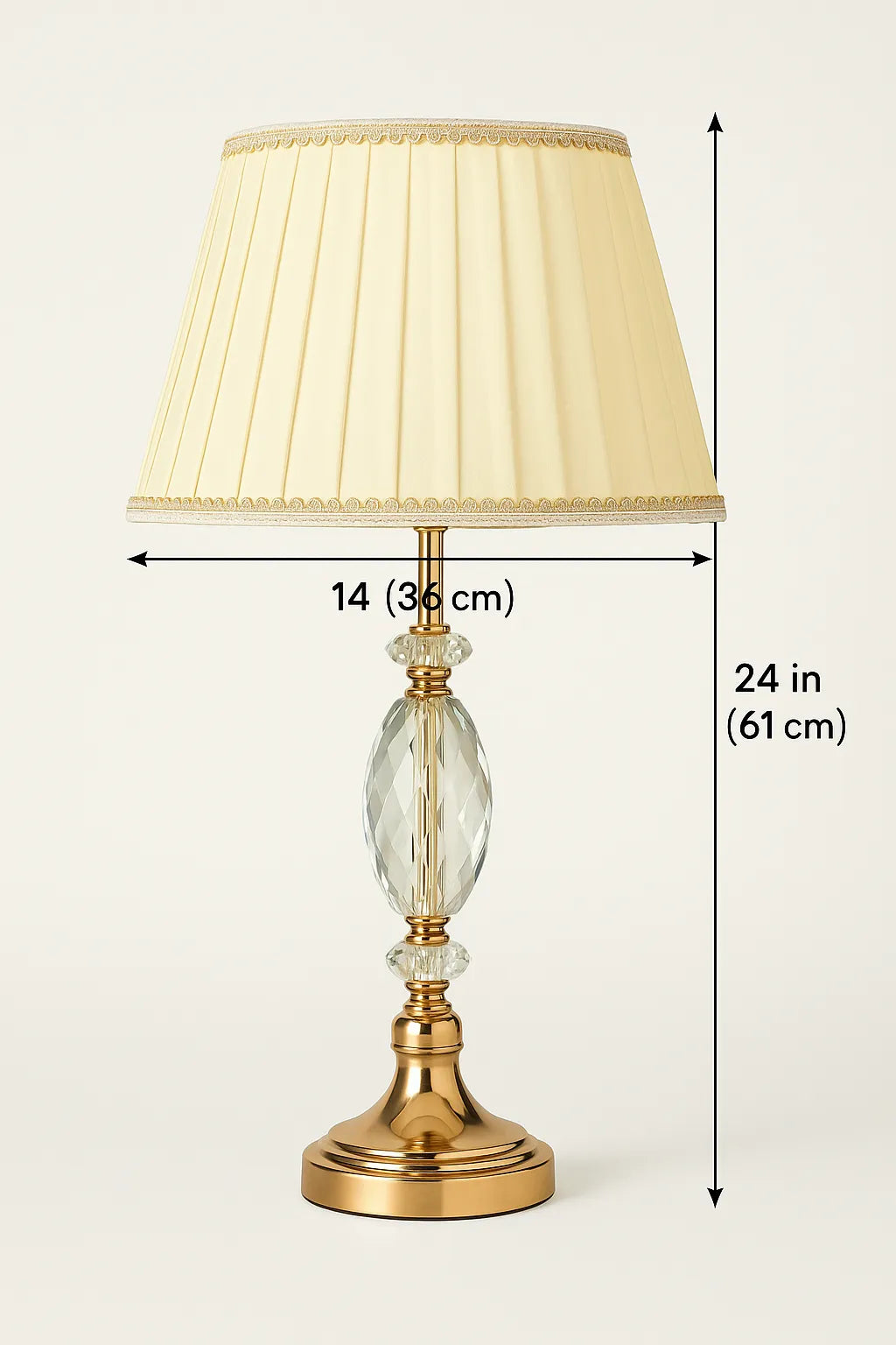 B&B Venetian Stainless Steel Crystal Lamp - Bliss and Birch