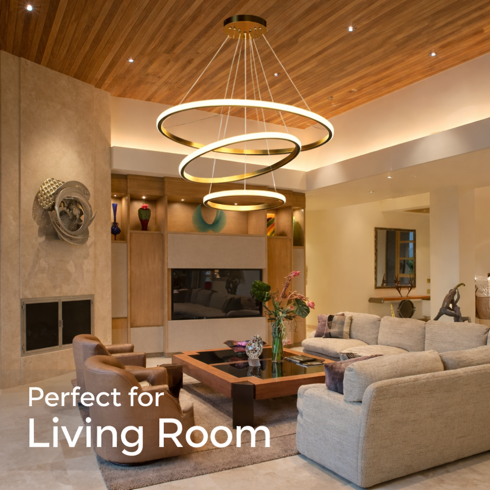 B&B 3 Rings Ceiling Hanging Chandelier