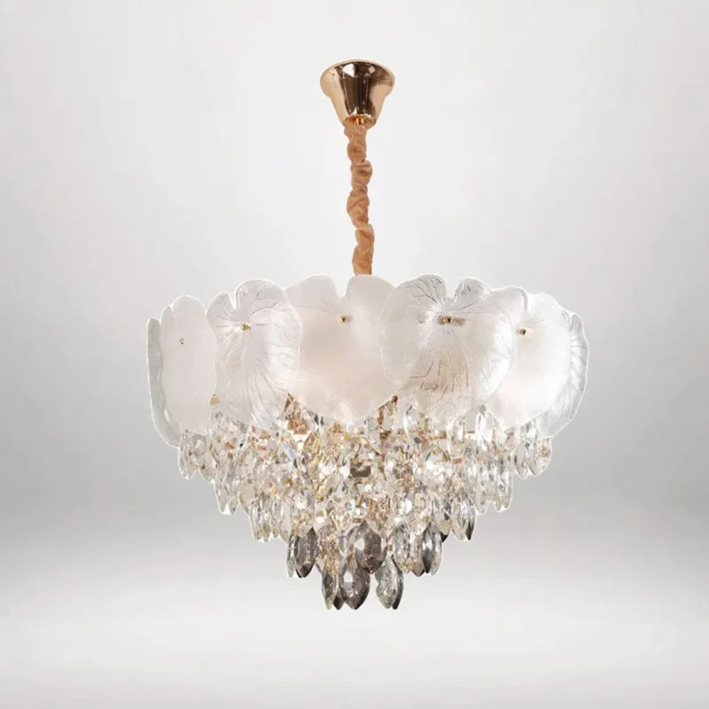 B&B Crystal Leaves Chandelier