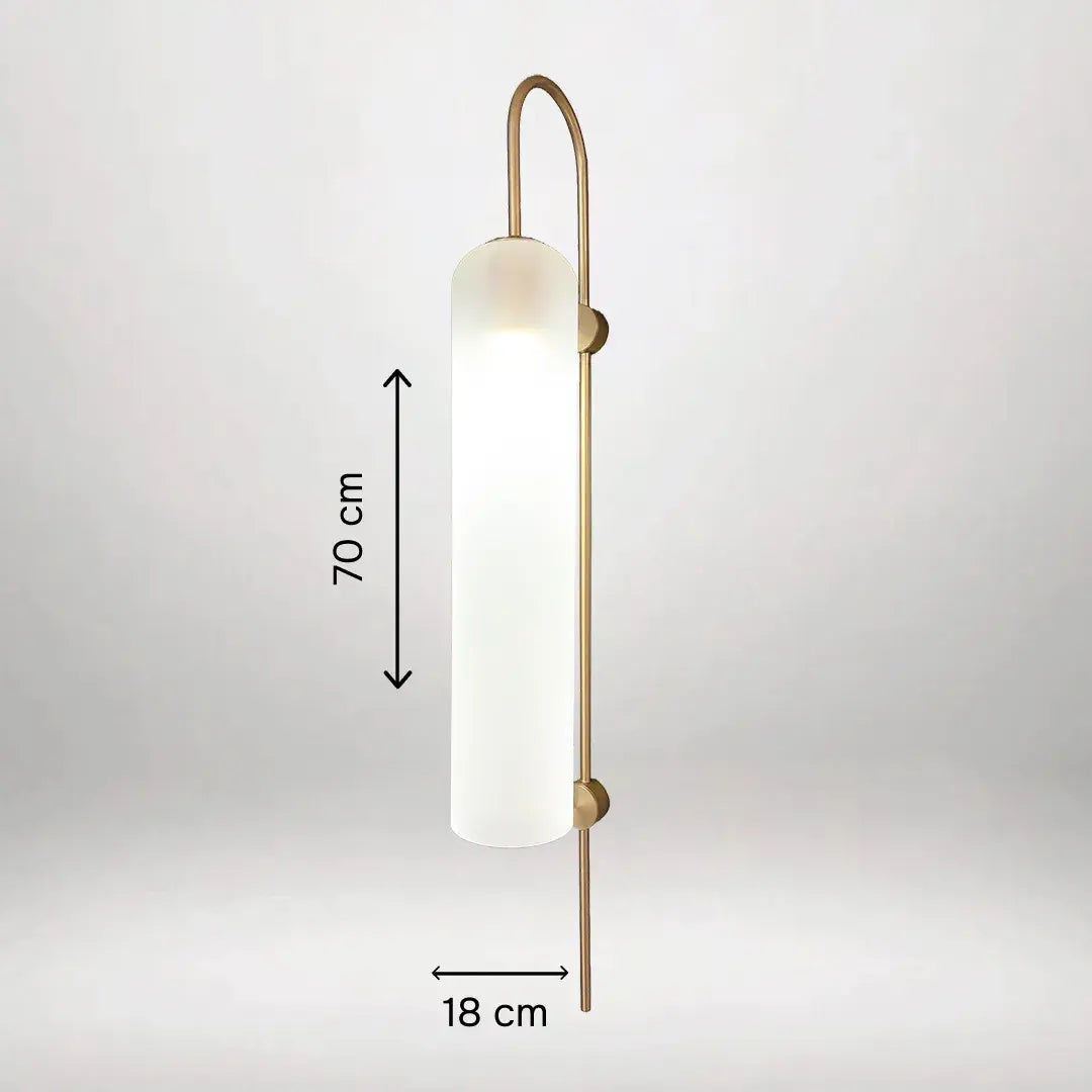B&B Designer Sunset Glass Wall Light - White