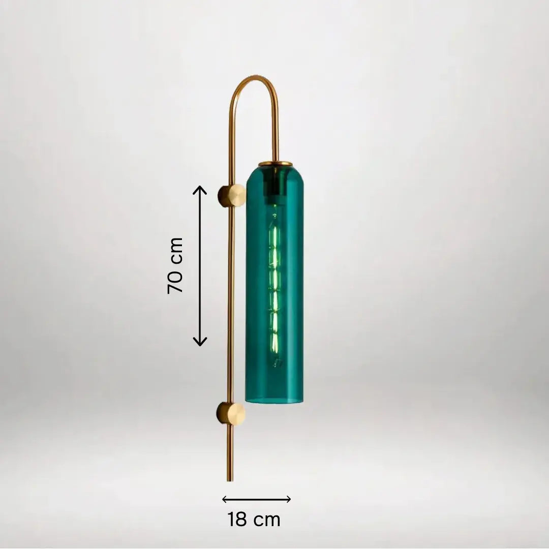 B&B Designer Sunset Glass Wall Light - Green