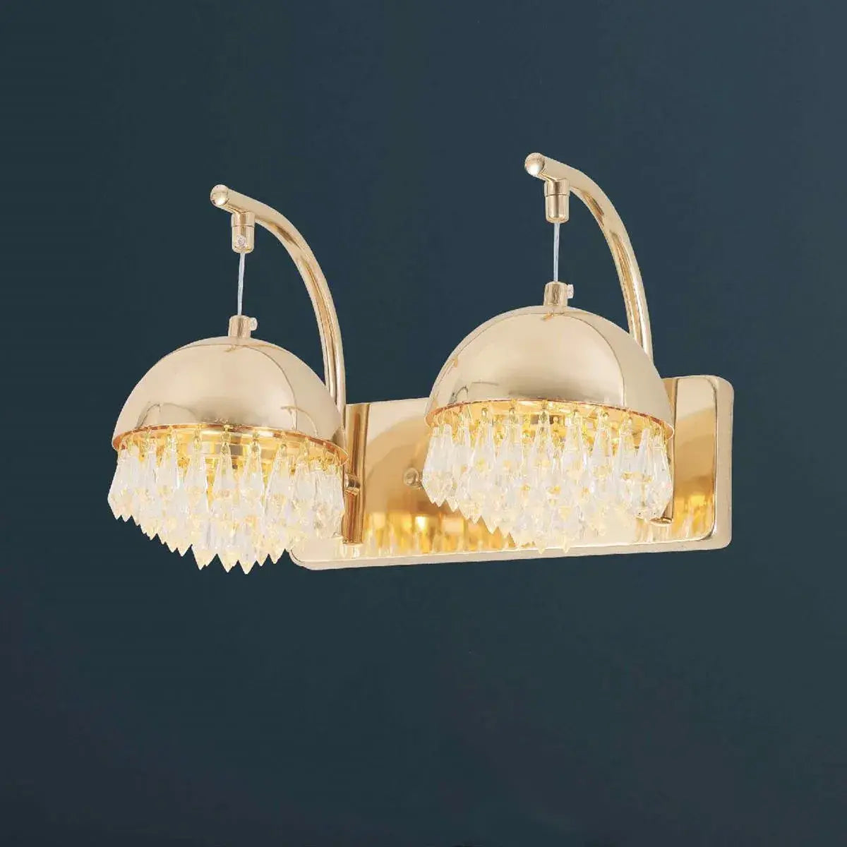 B&B Double Crystal Wall Light