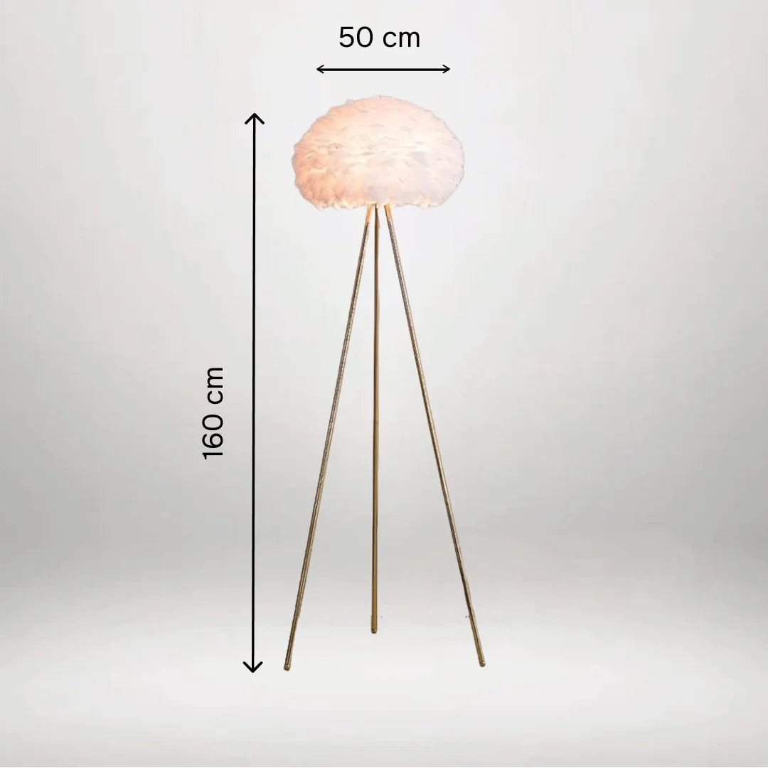B&B Feather Floor Lamp - White