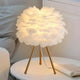 B&B Feather Leaf Table Lamp - White