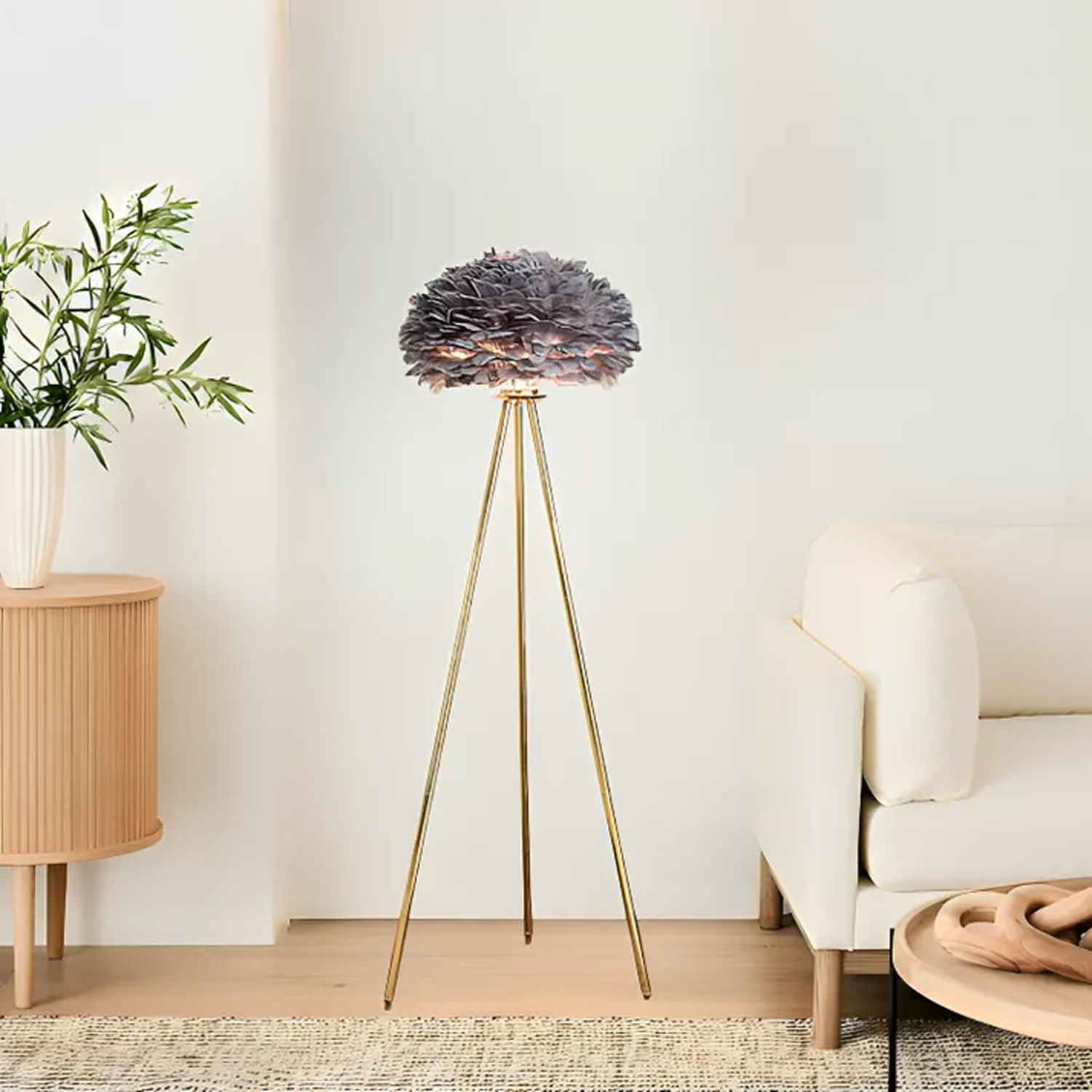 B&B Feather Floor Lamp - Bliss and Birch