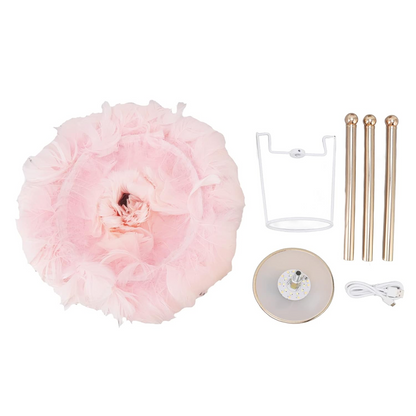 B&B Feather Leaf Table Lamp - Bliss and Birch