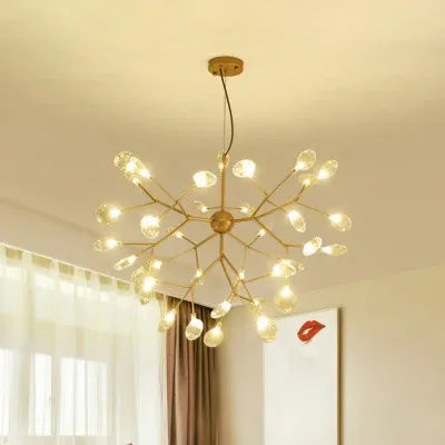 B&B Firefly Gold Amber Chandelier