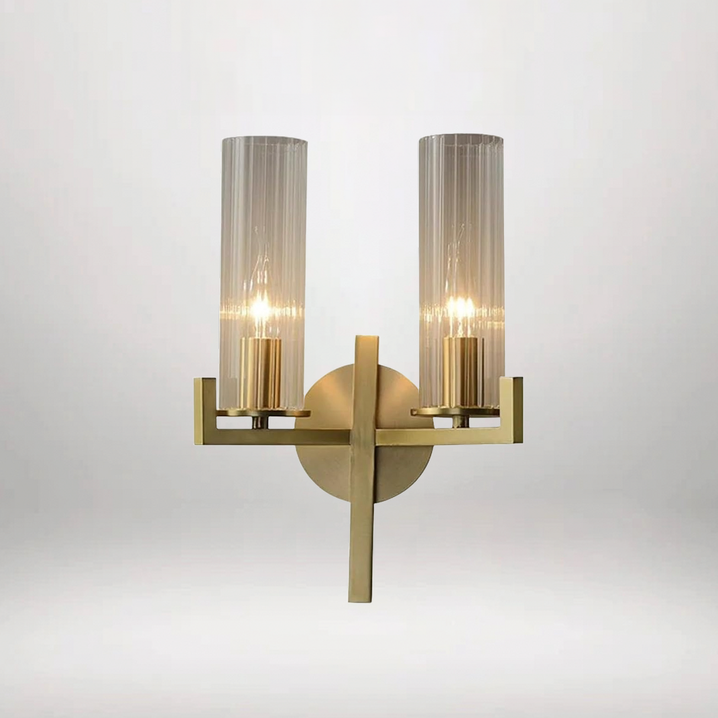B&B Fluted Glass Wall Light