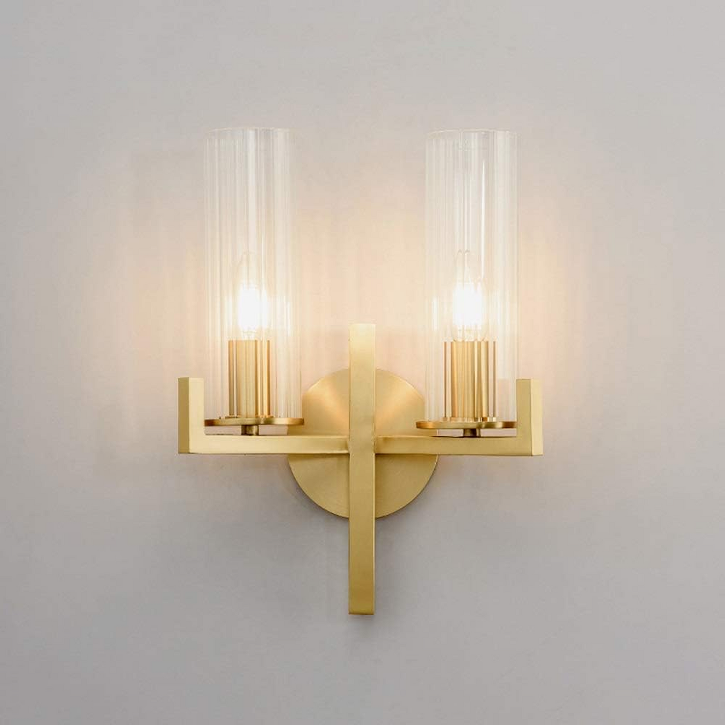 B&B Fluted Glass Wall Light