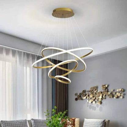 Four Rings Circle Chandelier – Modern Hanging Light