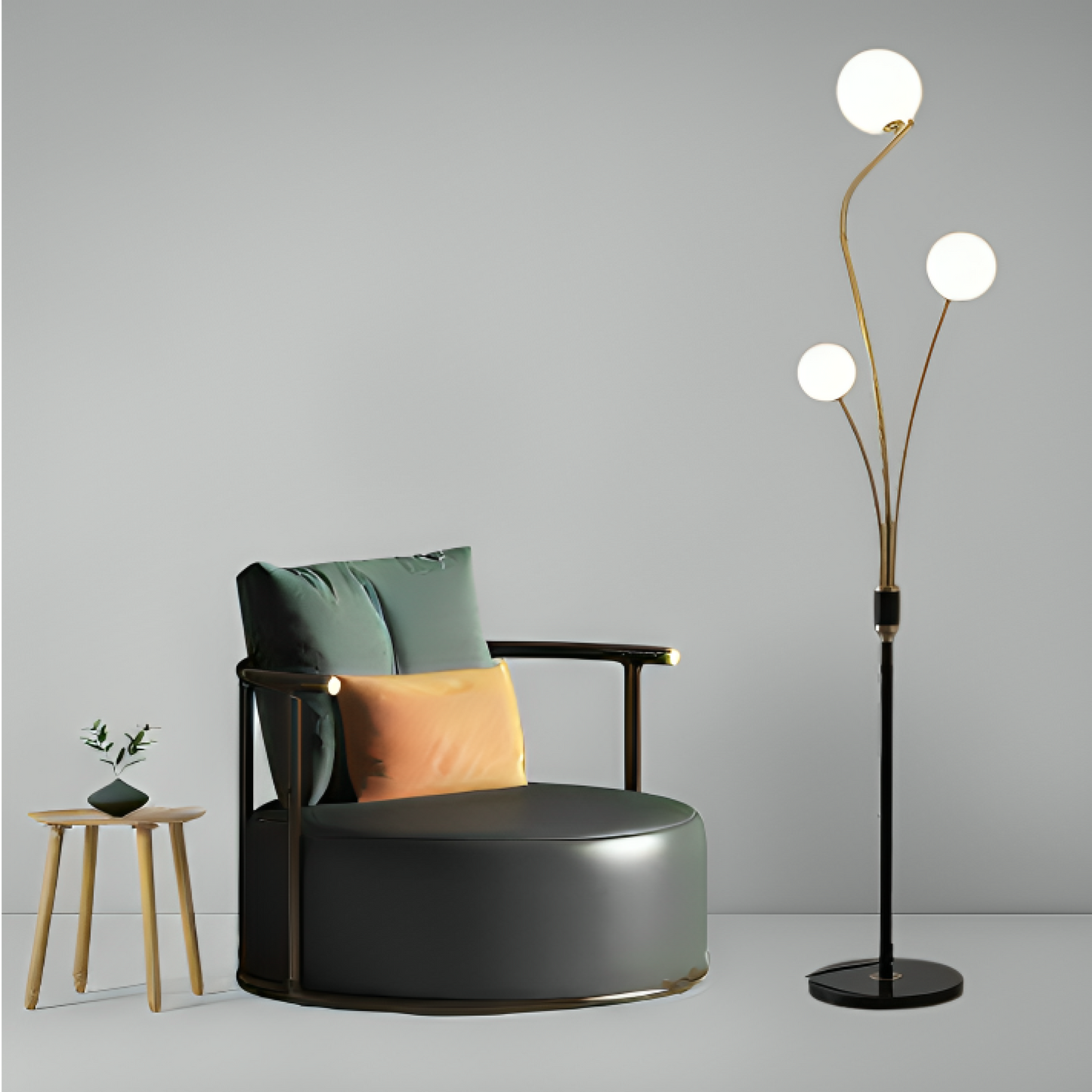 B&B Frosted Ball Floor Lamp