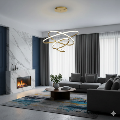 Four Rings Circle Chandelier – Modern Hanging Light
