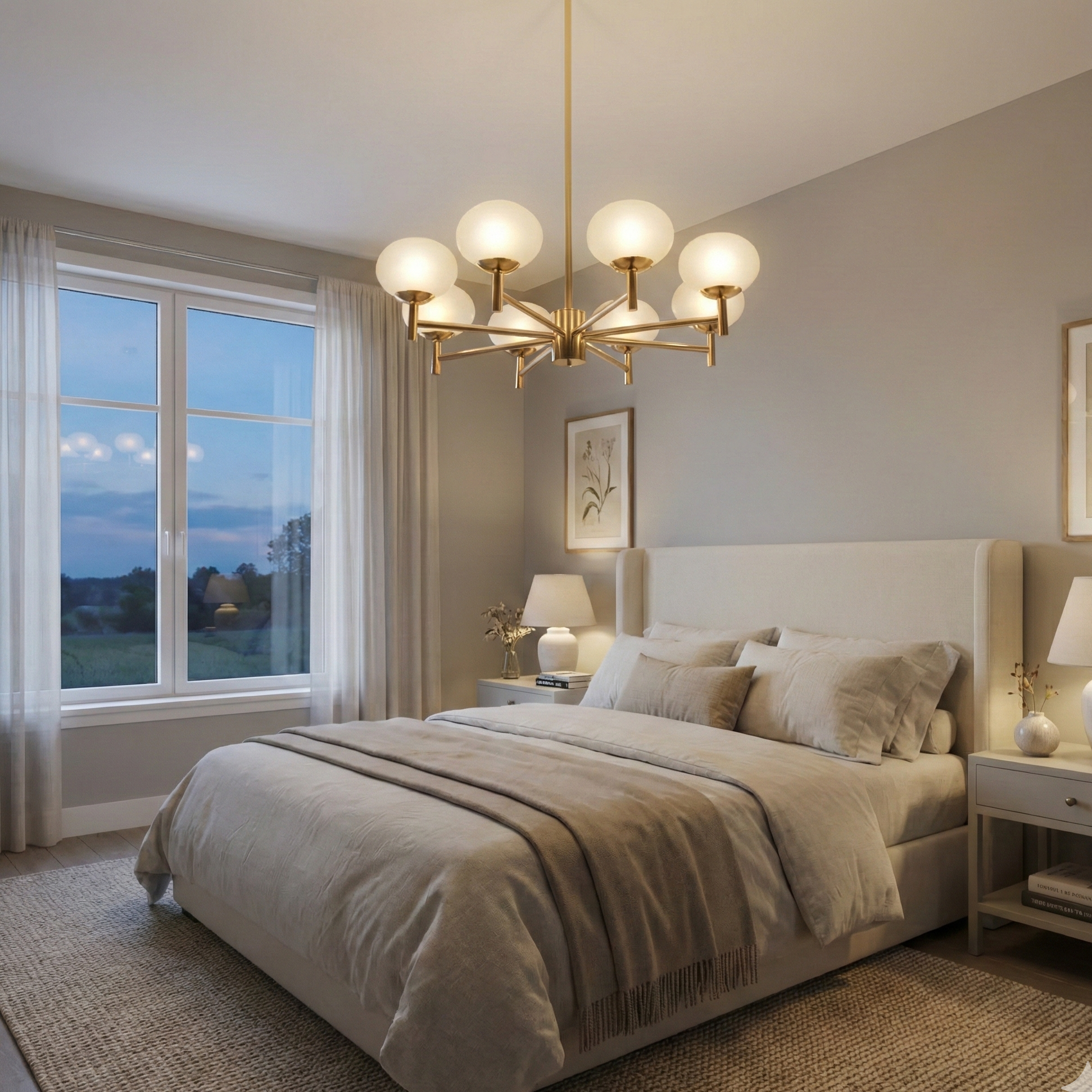 8-Globe Gold Modern Chandelier - Bliss and Birch