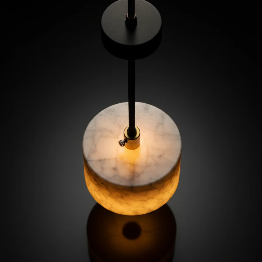 B&B Marble Aura Round Pendant Light