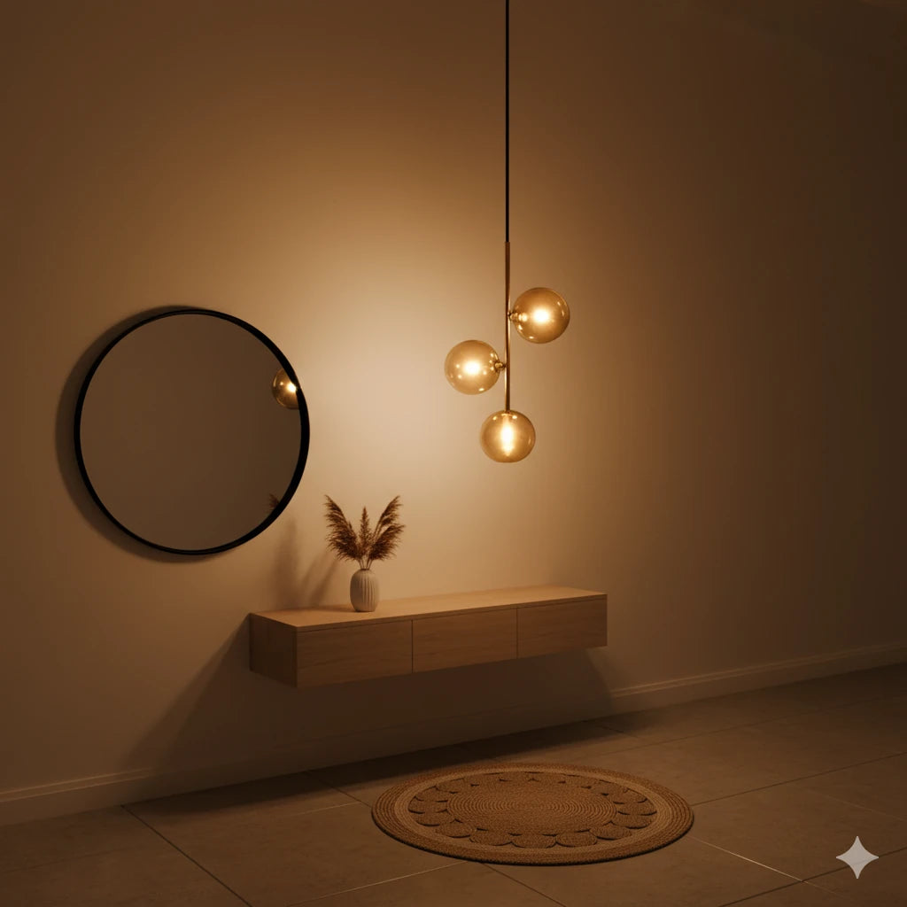 B&B Three-Globe Pendant Hanging Light - Bliss and Birch