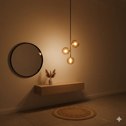 B&B Three-Globe Pendant Hanging Light - Bliss and Birch