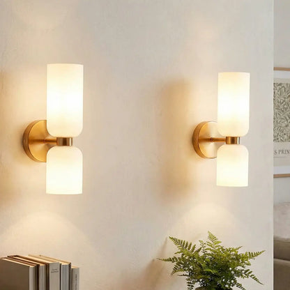 Double Head Glass & Iron LED Sconce (Pack of 2)