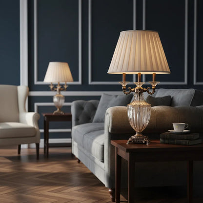 B&B Metal Traditional Rectangle Table Lamp