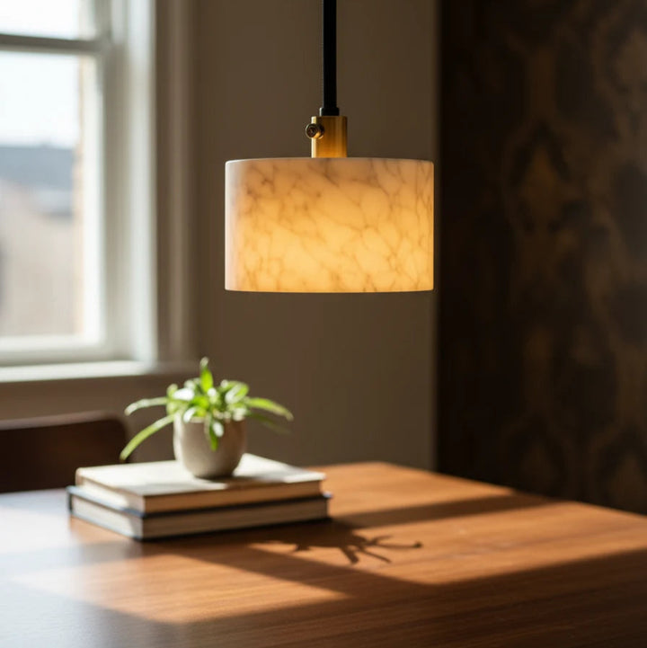 B&B Marble Aura Round Pendant Light - Bliss and Birch