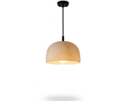 B&B Luna Dome Natural Marble Pendant Light | Bliss and Birch