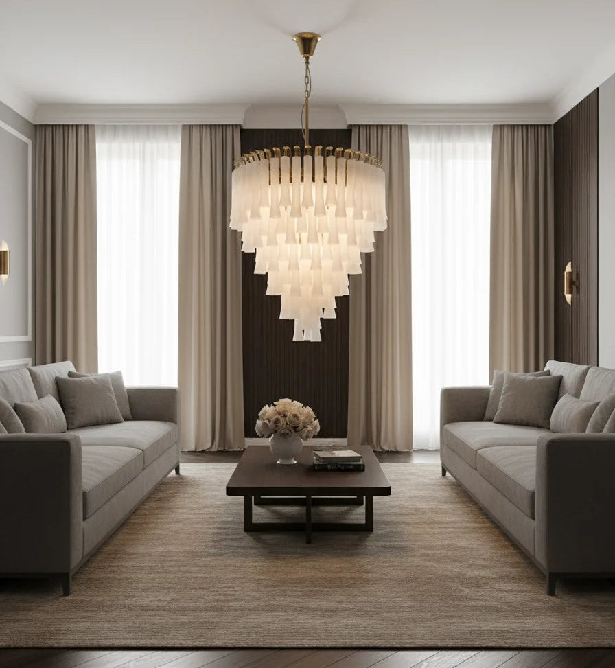 B&B Aurelia Cascade Glass Chandelier | Blend of luxury and artistry